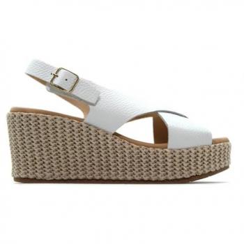 Sandalias Blancas de Tiras Cruzadas para Mujer PITILLOS