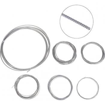 5M Stainless Steel Soft Wire Rope, Clothesline and Lifting Cable, 7x7 Structure, Diameter Options 0.5/1/1.2/1.5/2/3mm