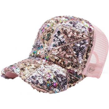 Casual Glitter Snapback Hat