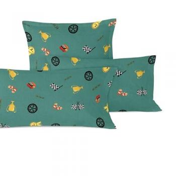 Funda de almohada HappyFriday Baleno Teen Racer Car Multicolor 80 x 80 cm