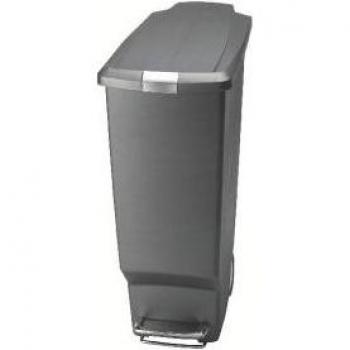 Slingsby Slim Plastic Pedal Bin 40L