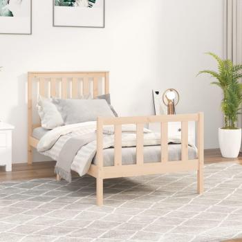 Lit en bois massif de pin 100x200 cm sans matelas