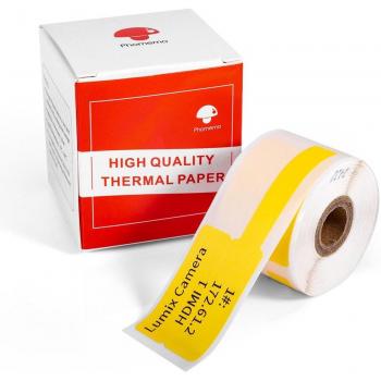 Phomemo M110 Cable Label, Yellow, 0.98x1.5-1.57 (25x38-40mm) 100 Labels/Roll
