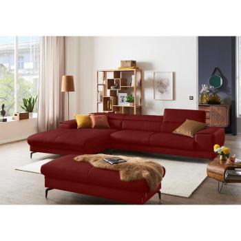 W.SCHILLIG Ecksofa “piedroo” – Komfort‑Design in Ruby Rot Z59, 343 cm Breite, Kopfteilver