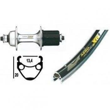 Bike-Parts Exal XR-1 Hinterrad 13-622 105 8/9/10/11-fach Silber Schnellspanner 32-Loch