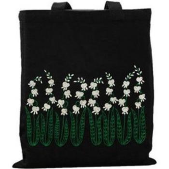 Unfinished Flower Embroidery Canvas Bag Kit