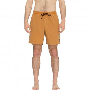 Volcom Men's Center 17 Swim Trunks Ginger Brown S