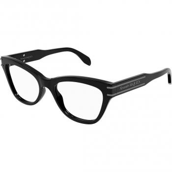 Schwarze Damen‑Cat‑Eye Brille Alexander McQueen 001