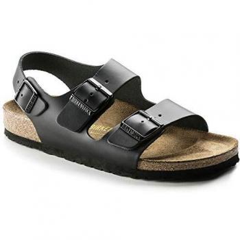 BIRKENSTOCK Milano Schwarze Leder Herren Sandalen