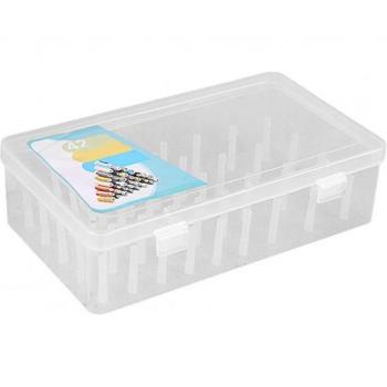 Transparent 42-Compartment Bobbin and Fishing Line Case