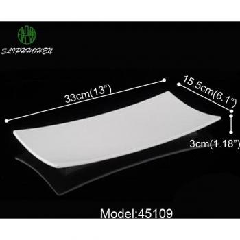 White Melamine Sashimi Dish