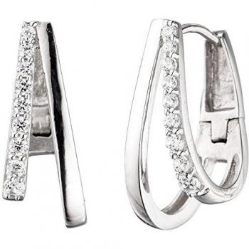 Silberohrringe Creolen 925 Sterling Silber Zirkonia