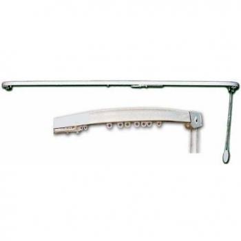 Scorritenda Alluminio Curve Bianco 180 CM – Sistema Binario