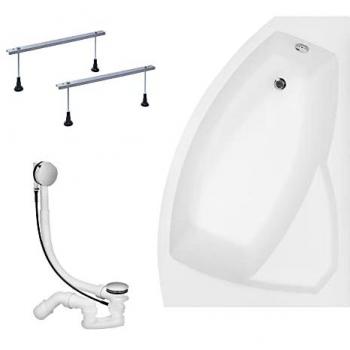 Baignoire d'angle Badland 130x85 avec appui-tête