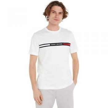 T‑Shirt Hombre Tommy Hilfiger L: Logo Blanco y Estilo Casual