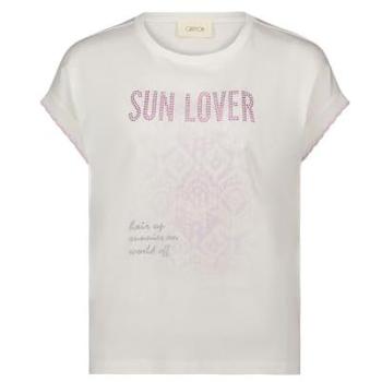Cartoon Kurzarm Shirt – Rundhalsausschnitt, loose fit, Rippbündchen
