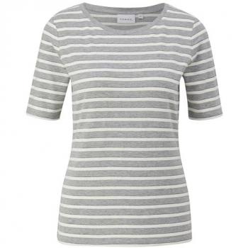 Streifenmix Viskose Shirt