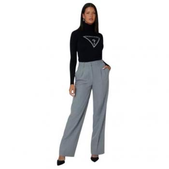 Guess Gray Relaxed Fit Trousers for Women