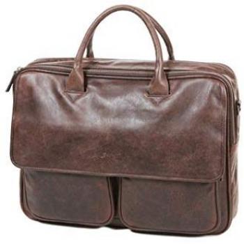 Porte-ordinateur Gérard Henon 17 cuir de vachette marron