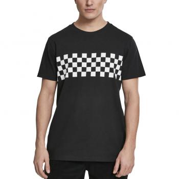 Urban Classics Check Panel Tee T-Shirt schwarz