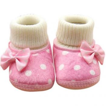 Princess Bowknot Fleece Booties