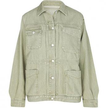 Officine Generale Olivfarbene Jacke Nile für Damen, Größe L