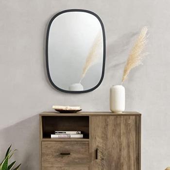 Specchio da Parete 'Copertino' 70 x 50 cm Forma Rettangolare Nero