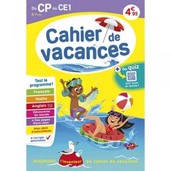 Cahier de vacances 2025, du CP vers le CE1 6-7 ans
