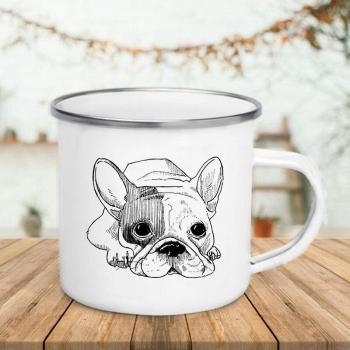 Cute Bulldog Camping Mug