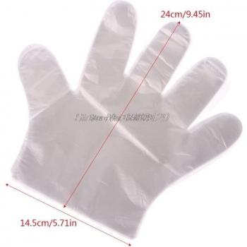 50-Pack BBQ Plastic Gloves for Cleaning, Gardening, Salon, and Restaurant