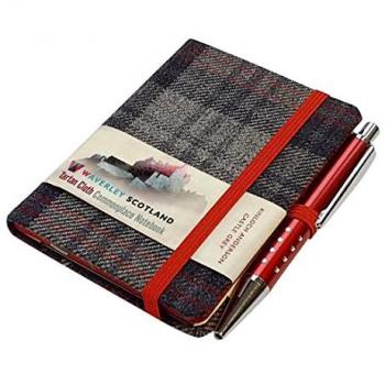 Waverley S.T. (S): Castle Grey Mini with Pen Pocket Genuine Tartan Cloth Commonplace Notebook