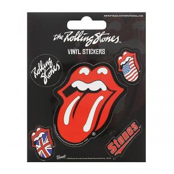 Les Rolling Stones : Pack de 5 Stickers Lips en Vinyl (Couleurs : Rouge, Bleu, Noir) – Taille unique