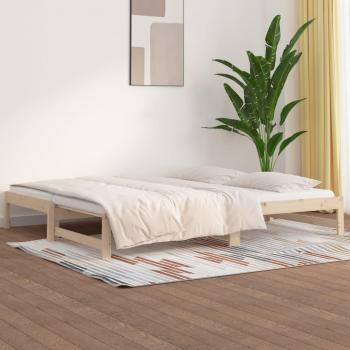 Sofá cama de madera maciza 2x(90x190) cm