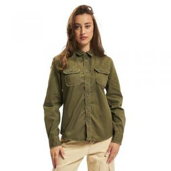 Brandit Vintage Langarmshirt für Damen 4XL grün
