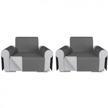 Lot double face grisé, housse universelle pour fauteuil – style élégant