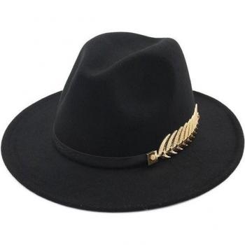 Sombrero de lana con diseño de hojas para el frío