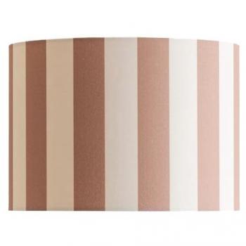 Callie Natural/Brown Stripe Fabric Drum Light Cover – Large Size