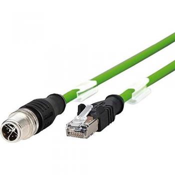 M12 Sensor-Actuator Patch Cord 2m with RJ45 Connector, 8-Pin