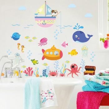 DIY Fish Bubble Mural Stickers