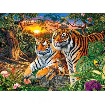 Casse-tête Famille de tigres Castorland