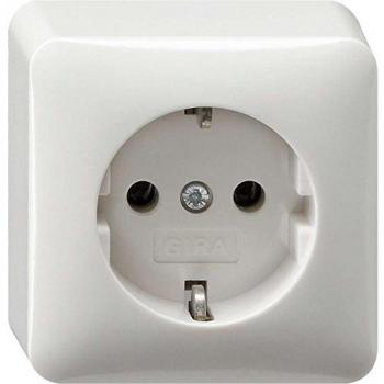 Presa di Corrente Gira Schuko AP Reinweiss