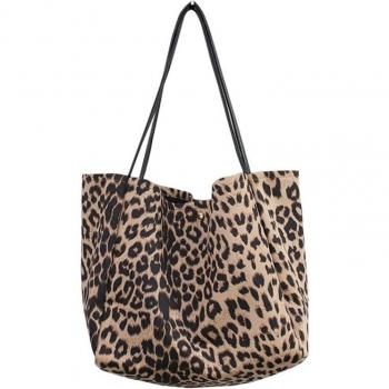 Leopard Print Large Shoulder Bag