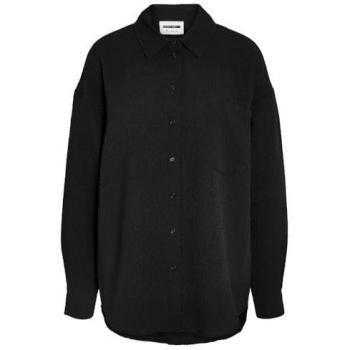 Camicia Noisy May Oversized A Maniche Lunghe Nera Ripple XL