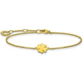 Thomas Sabo Armband mit Kleeblatt-Motiv, gold, 925 Sterlingsilber