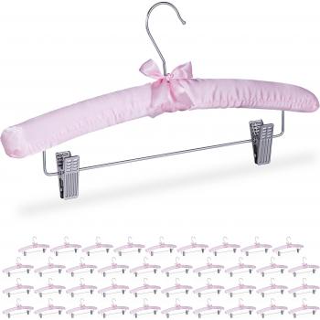 Colección Vintage de 40 Perchas Forradas Rosa