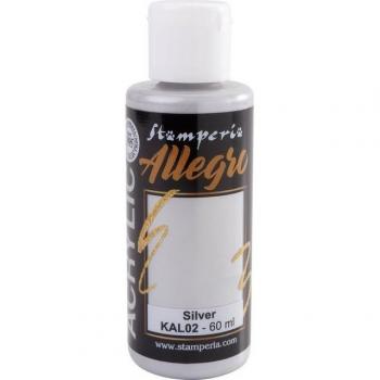 Allegro Acrylic: 60 ml Silber-Acryl