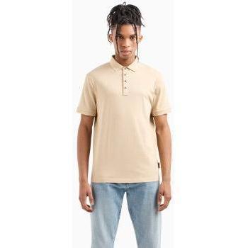 Polo beige de algodón para hombre Armani Exchange con diseño básico