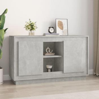 VidaXL Aparador de madera contrachapada gris hormigón 102x35x60 cm