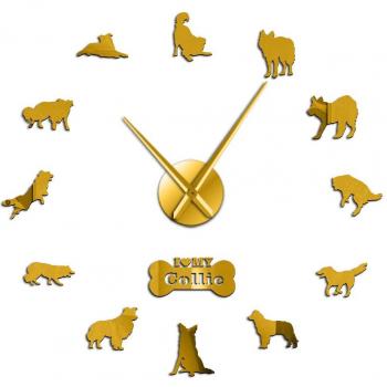 DIY Scottish Sheepdog Wall Clock