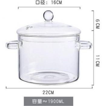 Transparent Glass Cooking Pot